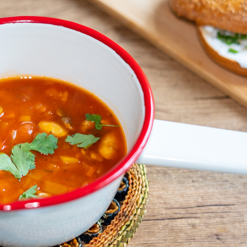 Snelle tomaten-groentesoep